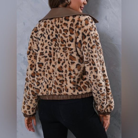 Leopard print teddy jacket - Picture 2 of 5